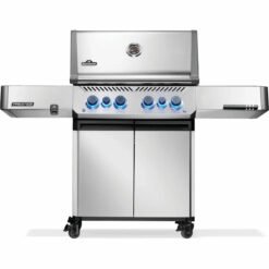 Napoleon Prestige 500 Gas BBQ Grill with Infrared Side and Rear Burner. Stainless Steel