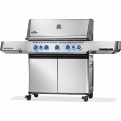 Napoleon Prestige 665 Gas BBQ Grill with Infrared Side and Rear Burner. Stainless Steel