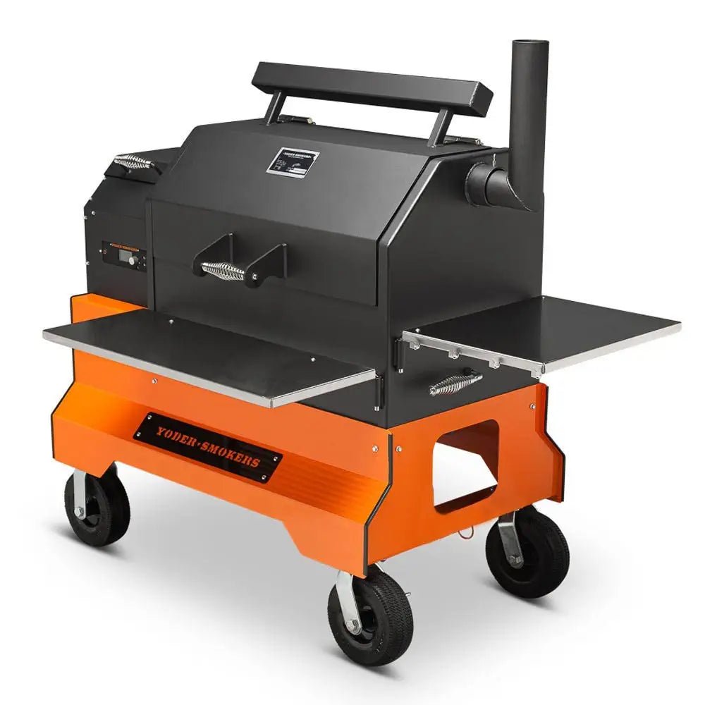 yoder-smokers-ys640s-pellet-grill-on-competition-cart-orange-wire-shelves-8-outdoor-grills-40163352641813.jpg