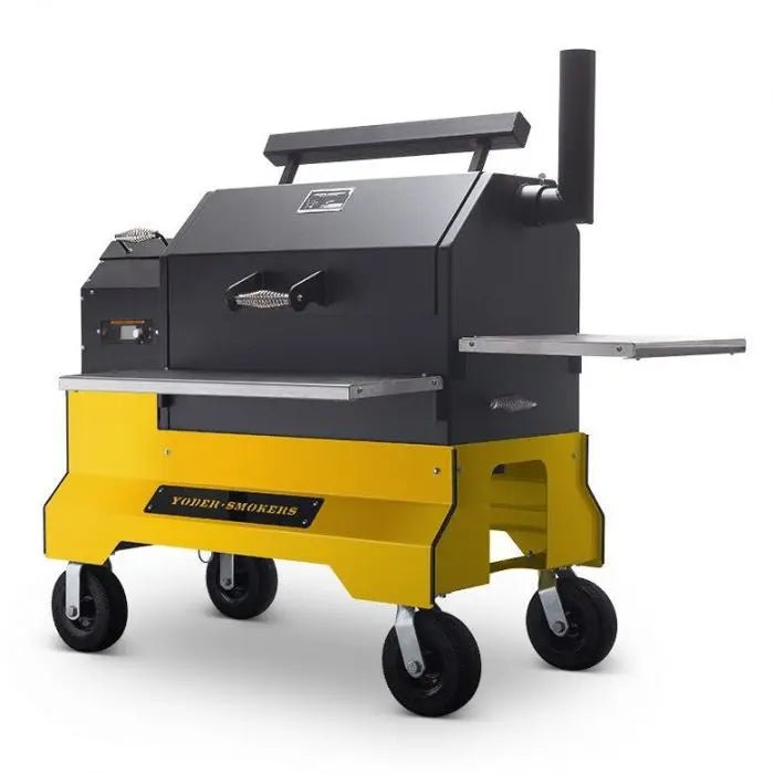 yoder-smokers-ys640s-pellet-grill-on-competition-cart-yellow-wire-shelves-8-outdoor-grills-40163352609045.jpg
